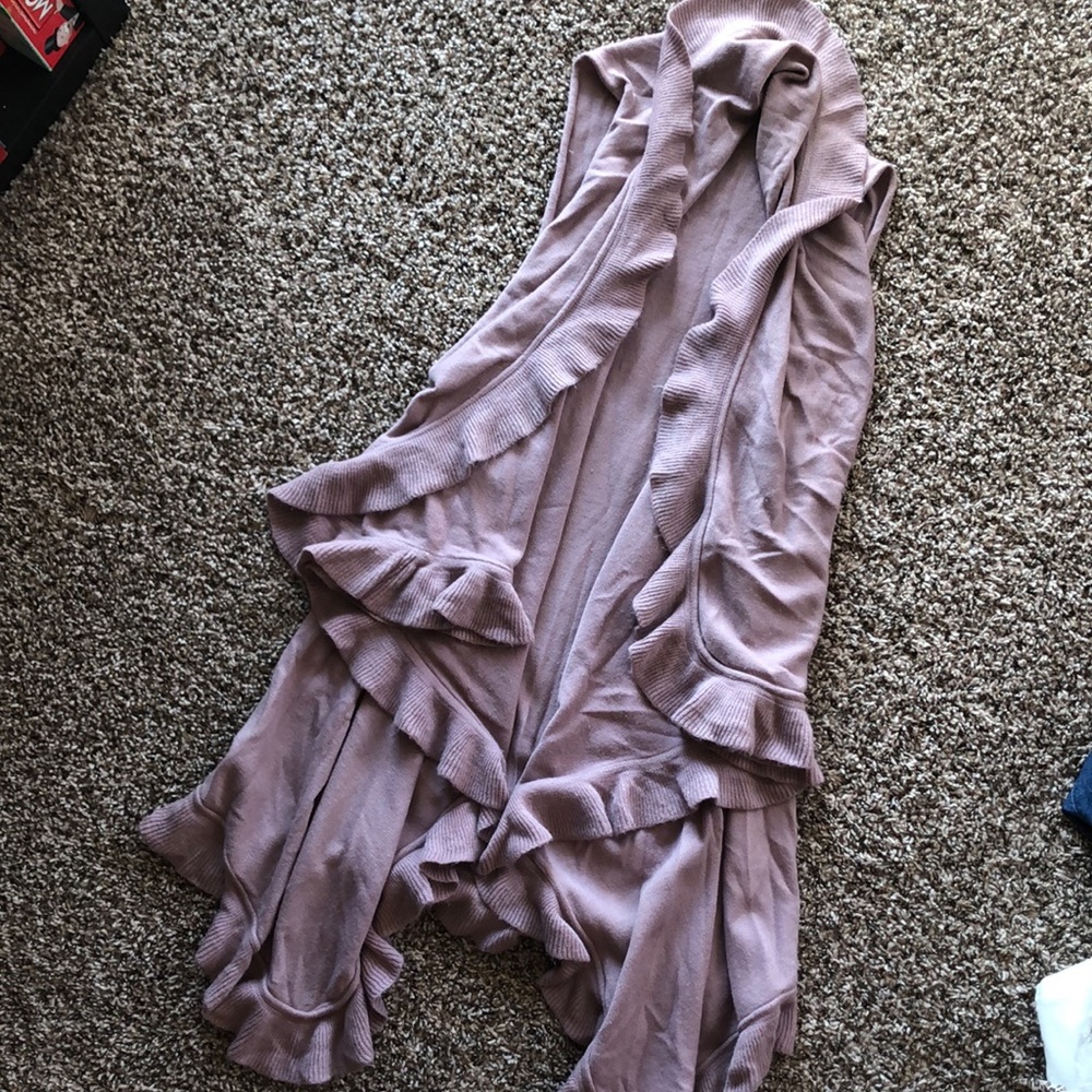 Anthropologie Light Purple Duster Vest
